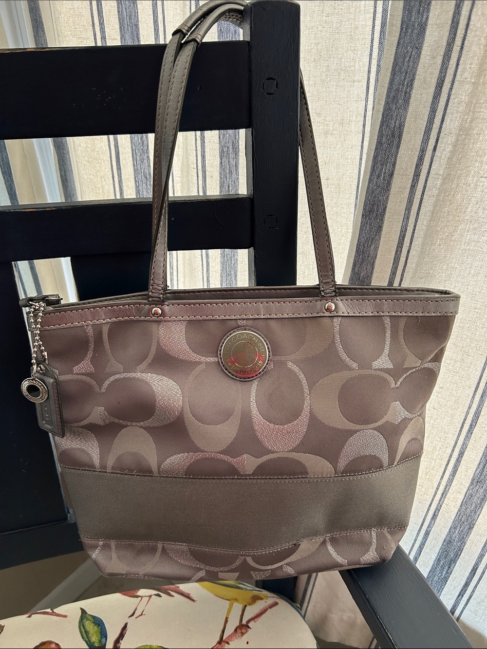 Coach Signature Tote Bag in grey
